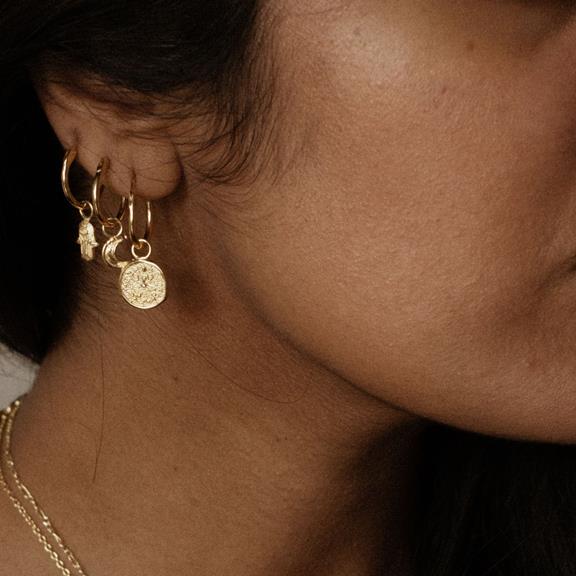 Earrings Tiny Moon Gold Vermeil 9