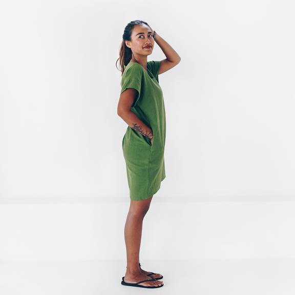 Dress Recycled Cotton Green 3