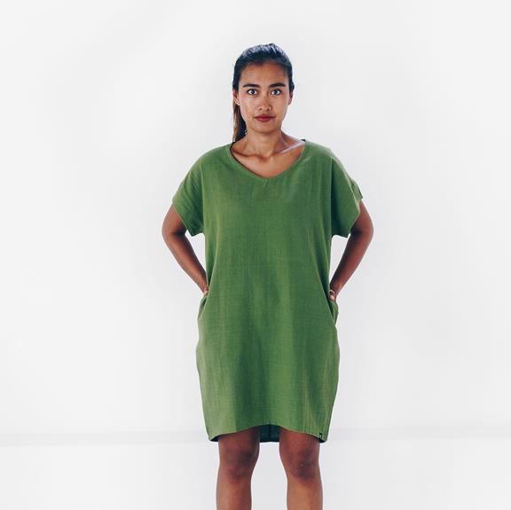 Dress Recycled Cotton Green 6