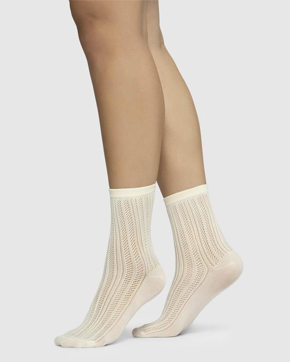 Klara Knit Socks Ivory 1