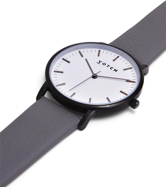 Watch Moment - Black & Slate Grey With White 3
