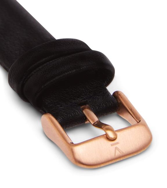 Watch Strap 16 Mm - Black With Rose Gold 2