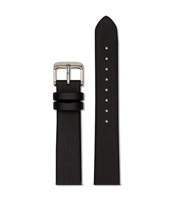 Watch Strap 18 Mm – Black And Silver 1