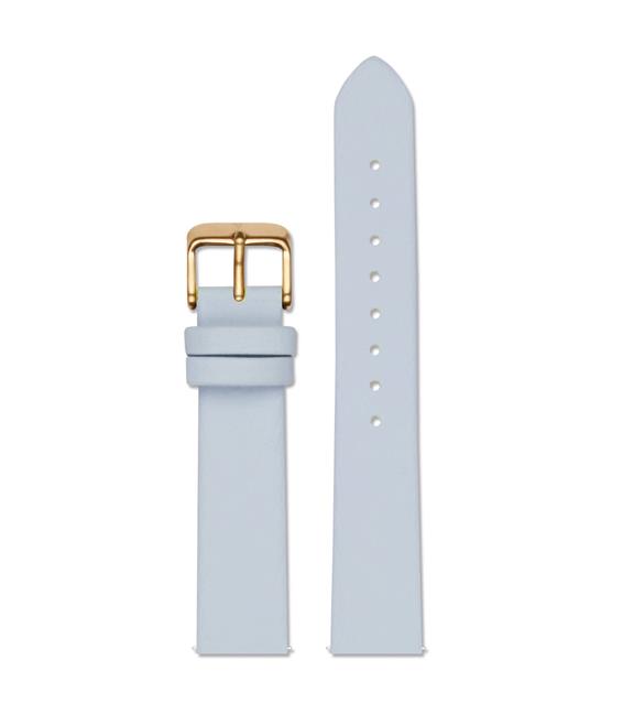 Watch Strap 18 Mm - Light Blue With Brushed Gold Buckle 1