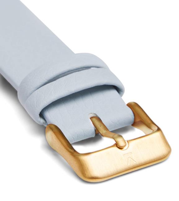 Watch Strap 18 Mm - Light Blue With Brushed Gold Buckle 2