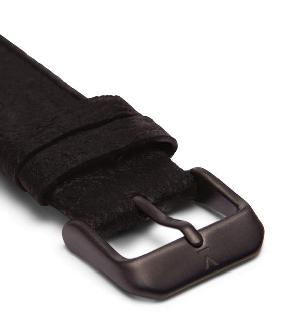 Watch Strap 20 Mm Piñatex - Black With Brushed Black Buckle 2