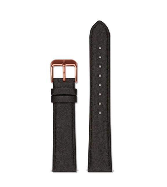 Watch Strap 18 Mm Piñatex - Black With Rose Gold 1