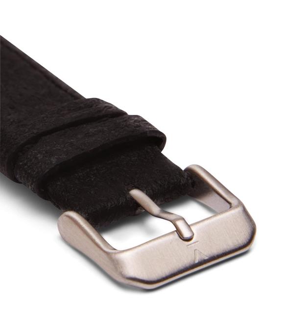 Watch Strap 20 Mm Piñatex - Black With Brushed Silver Buckle 2