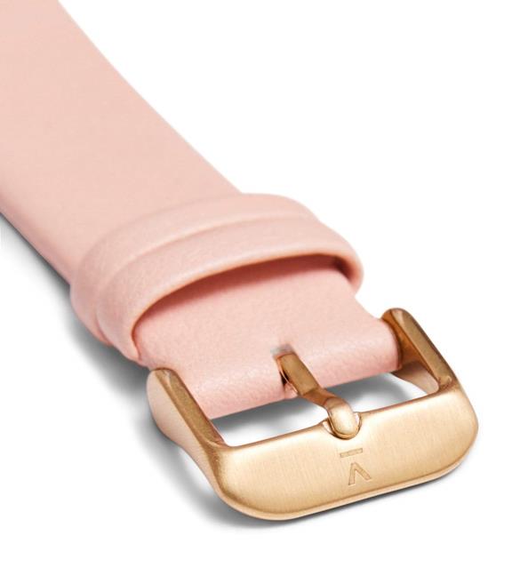 Watch Strap 20 Mm - Pink With Brushed Gold Buckle 2
