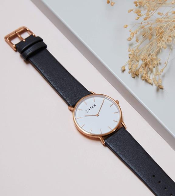Horloge Classic Roségoud & Zwart - Wit 2