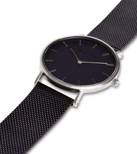 Horloge Mesh Classic Zwart & Zilver 4