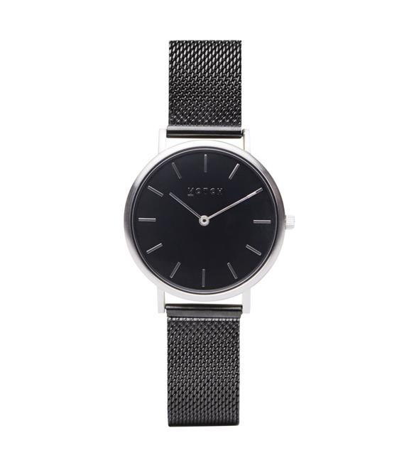 Horloge Mesh Petite Zwart & Zilver 1