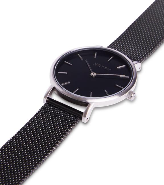 Horloge Mesh Petite Zwart & Zilver 3