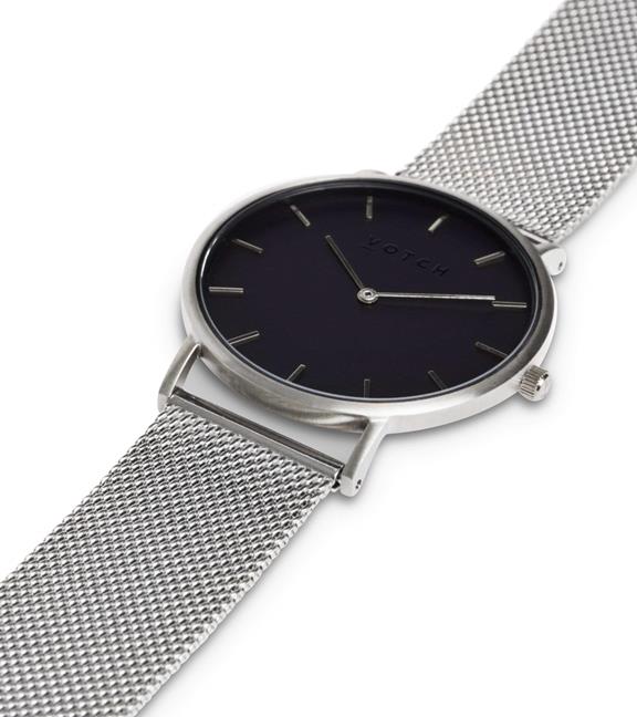 Horloge Mesh Classic Zilver & Zwart 4