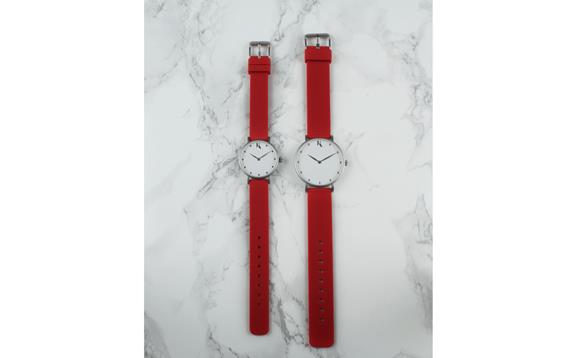 Watch Large 38 Mm Ruby Red / Silver 5