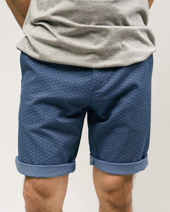 Shorts Shibuya-Print Blau 1