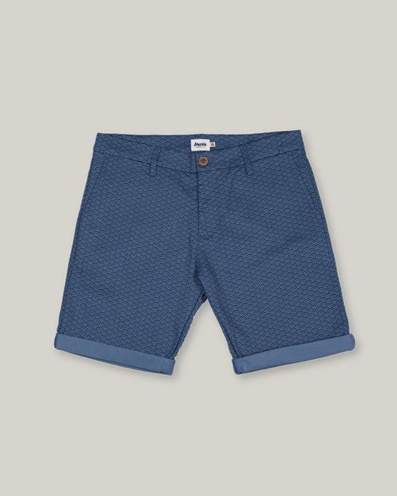 Shorts Shibuya-Print Blau 2