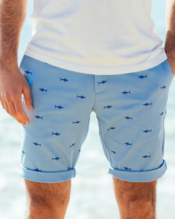  Shorts Sharks Print Blauw 5