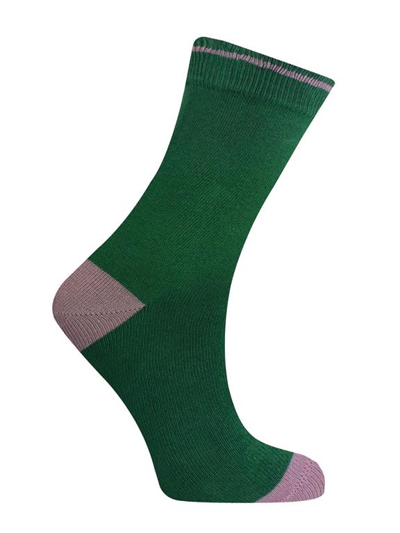 Socks Punchy Organic Cotton Forest Green 1