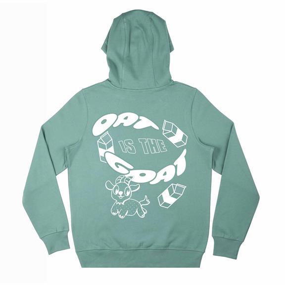 Hoodie Oat Is The Goat Green 1