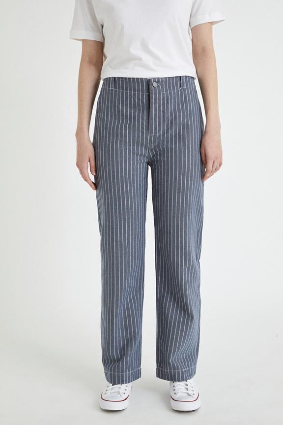 Striped Straight Pants 1