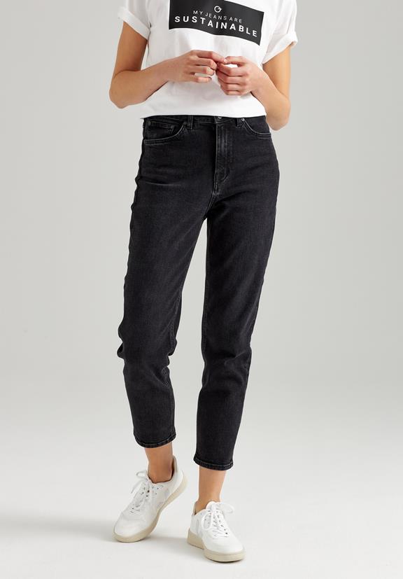 Jeans Mom Cropped Black 1