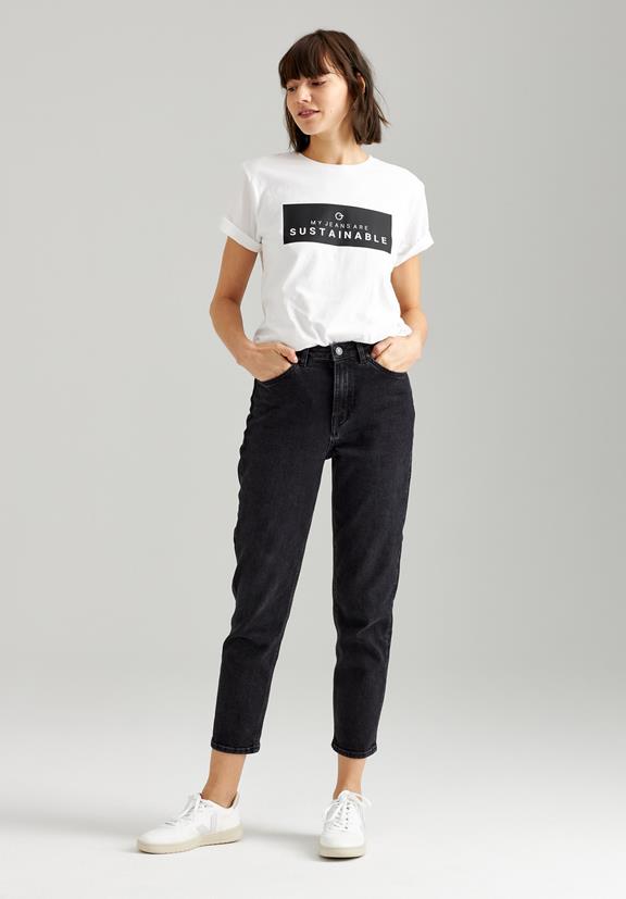 Jeans Mom Cropped Black 8