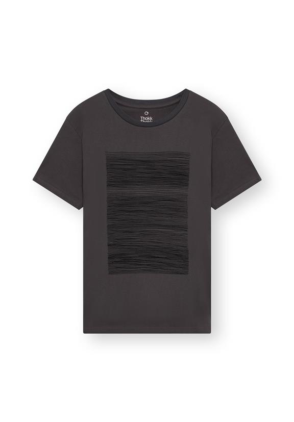 T-Shirt Striche Grau 1