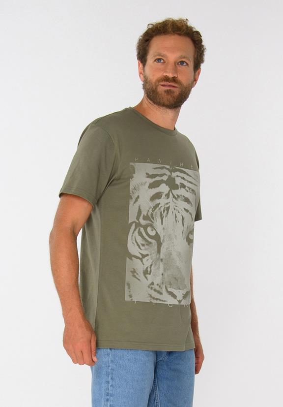 T-Shirt Panthera Tigris Diep Lichen Groen 1
