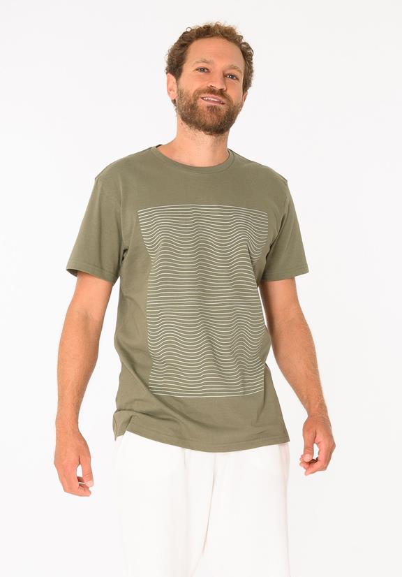 T-Shirt Waves Deep Lichen Green 1