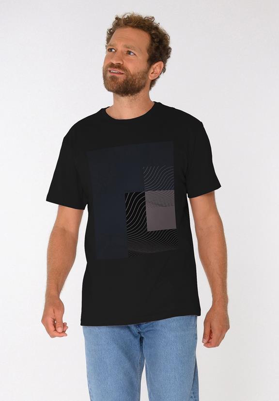T-Shirt Cubes Zwart 1