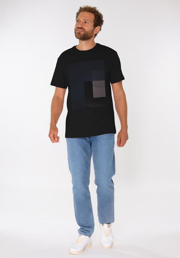 T-Shirt Würfel Schwarz 4