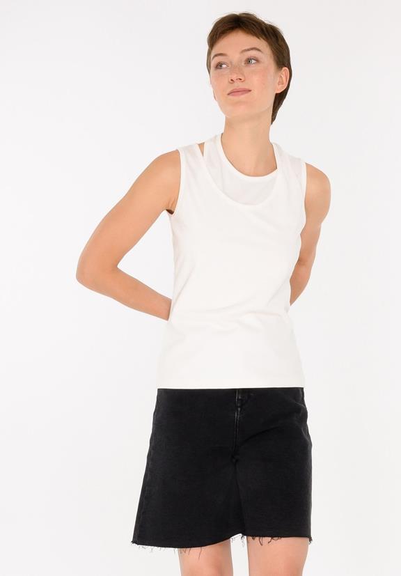 Double Layer Tanktop Off White 1