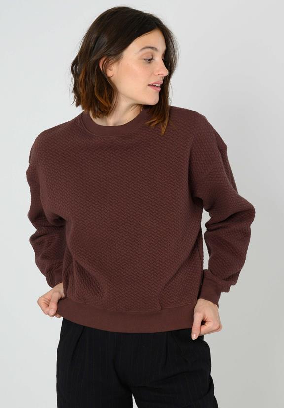 Sweater Structured Deepmahogany 1
