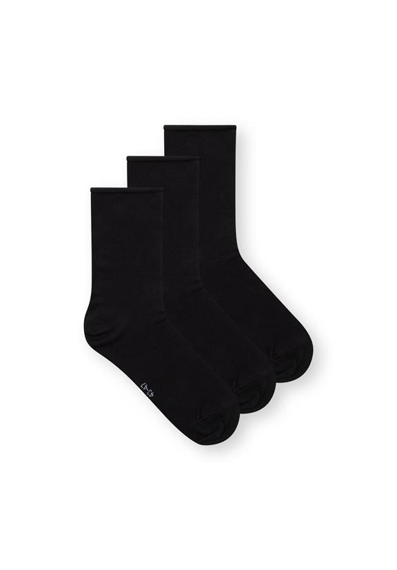 3 Pack Mid Socks Relax Black 1