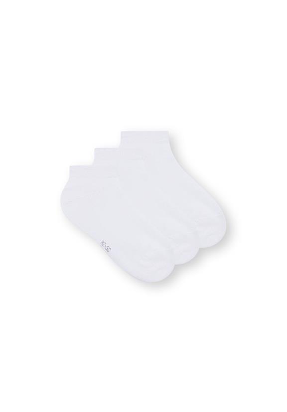 3 Pack Low Socks White 1