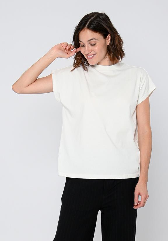 T-Shirt Boxy Coton Bio Blanc Cassé 1