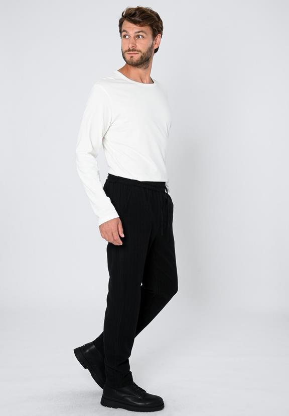 Woven Pants Pinstripe Black 4