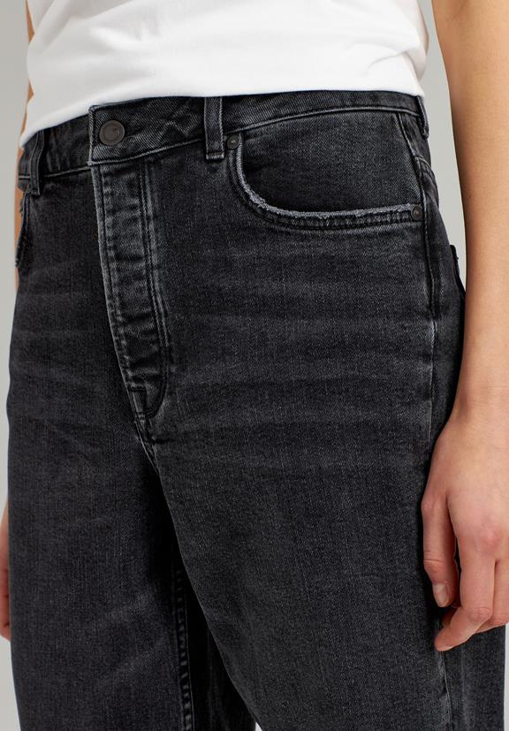 Gerade Cropped Jeans Mittelgrau 6