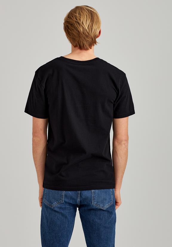 T-Shirt V-Ausschnitt Schwarz 4