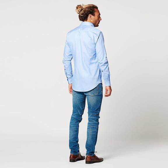 Shirt Slim Fit Sleeve Length 7 Circular Blue 4