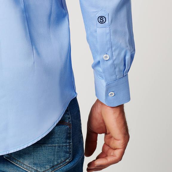 Shirt Slim Fit Sleeve Length 7 Circular Blue 7