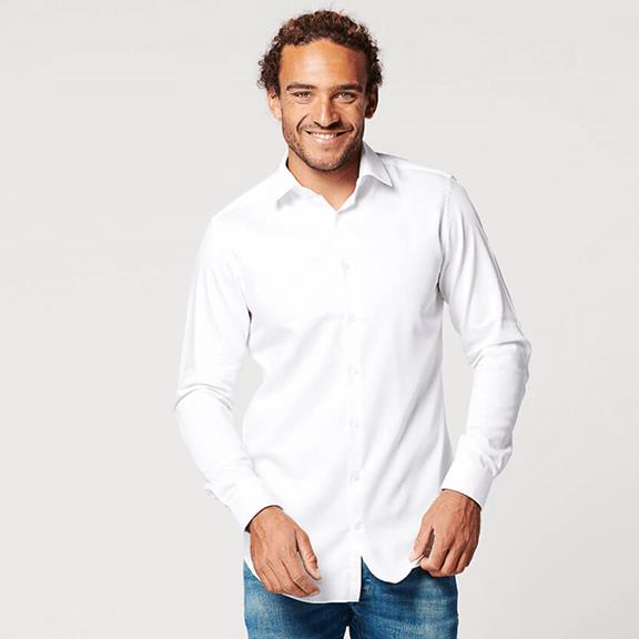 Shirt Slim Fit Sleeve Length 7 Circular White 1