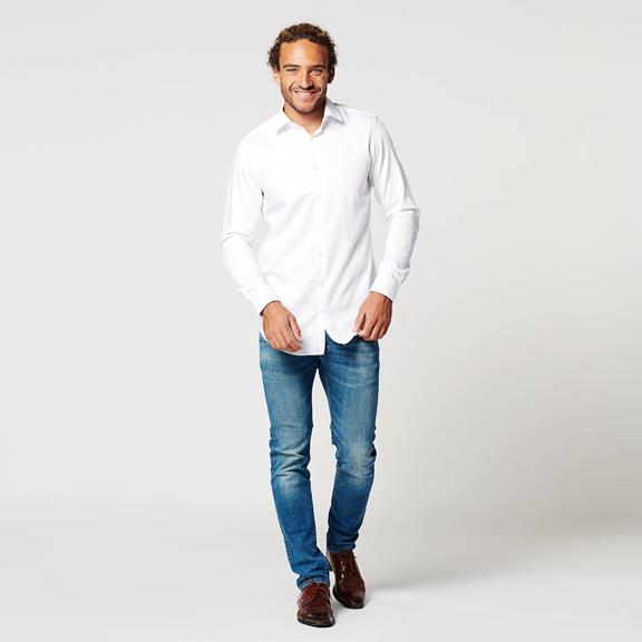 Shirt Slim Fit Sleeve Length 7 Circular White 3
