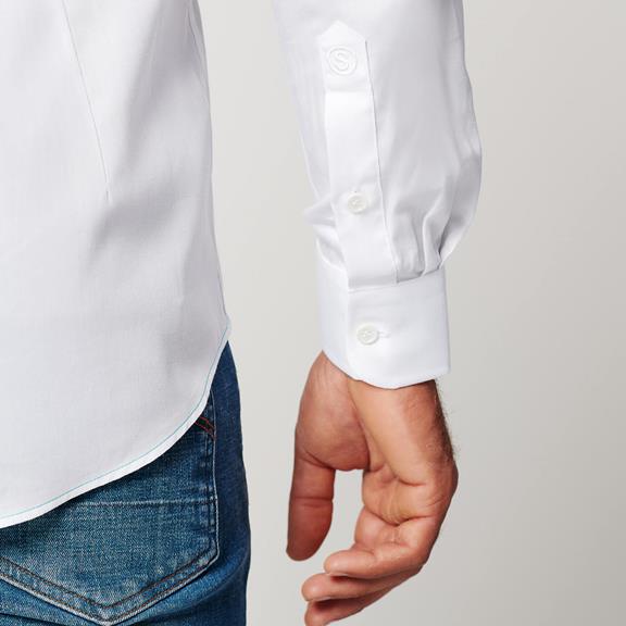 Shirt Slim Fit Sleeve Length 7 Circular White 7