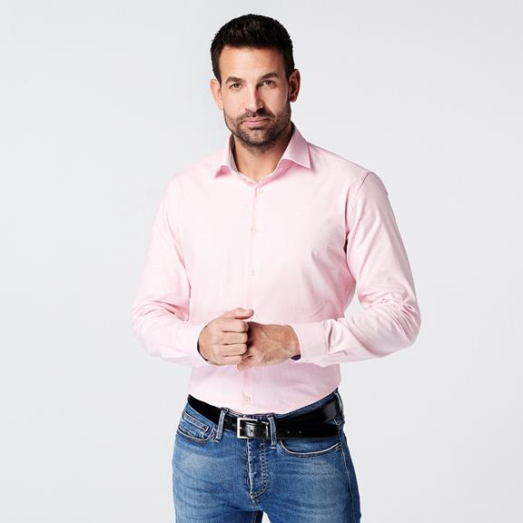 Shirt Slim Fit Checkered Pink 1