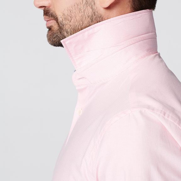 Overhemd Slim Fit Geruit Roze 7