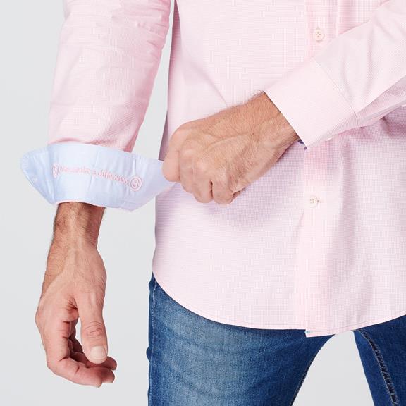 Shirt Slim Fit Checkered Pink 8