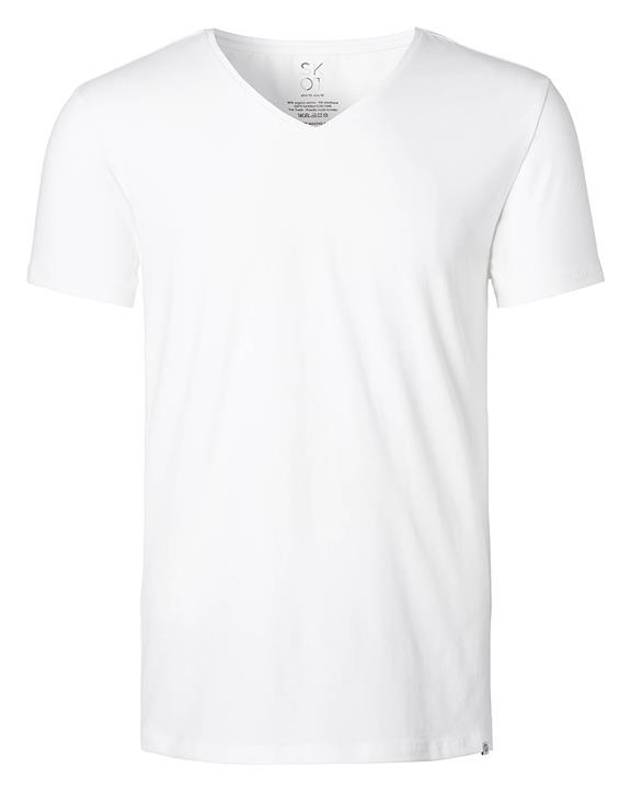 T-Shirt Regular V-Hals 2-Pack Wit 5