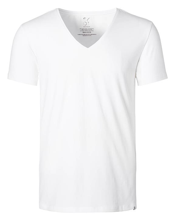 T-Shirt Diepe V-Hals 2-Pack Wit 6